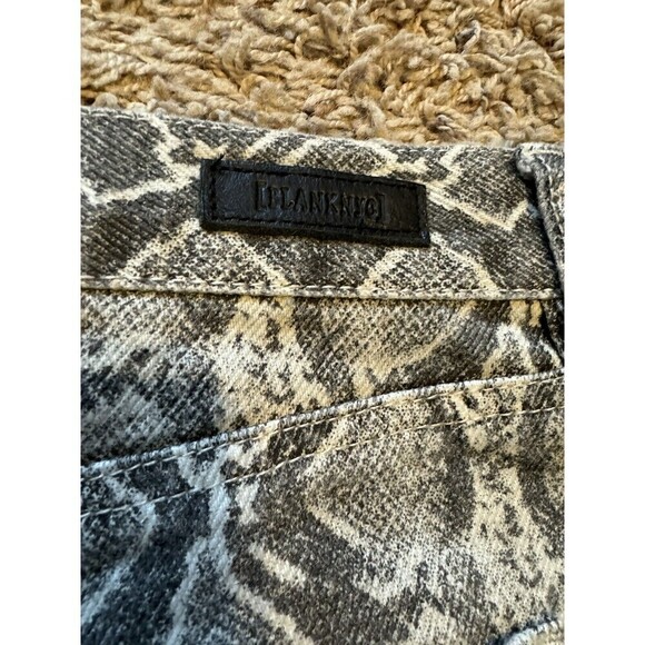 BlankNYC Snake Print Skirt Black Gray Mini Cotton Women’s Size 26 Pockets - Picture 3 of 8